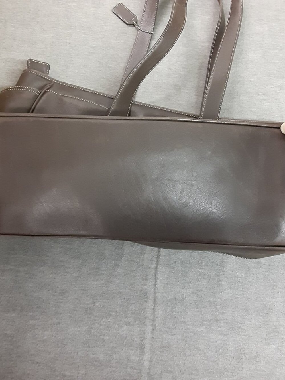 VTG Coach Hampton Large Tote Weekender Natural Cowhide Leather Brown - Picture 3 of 16